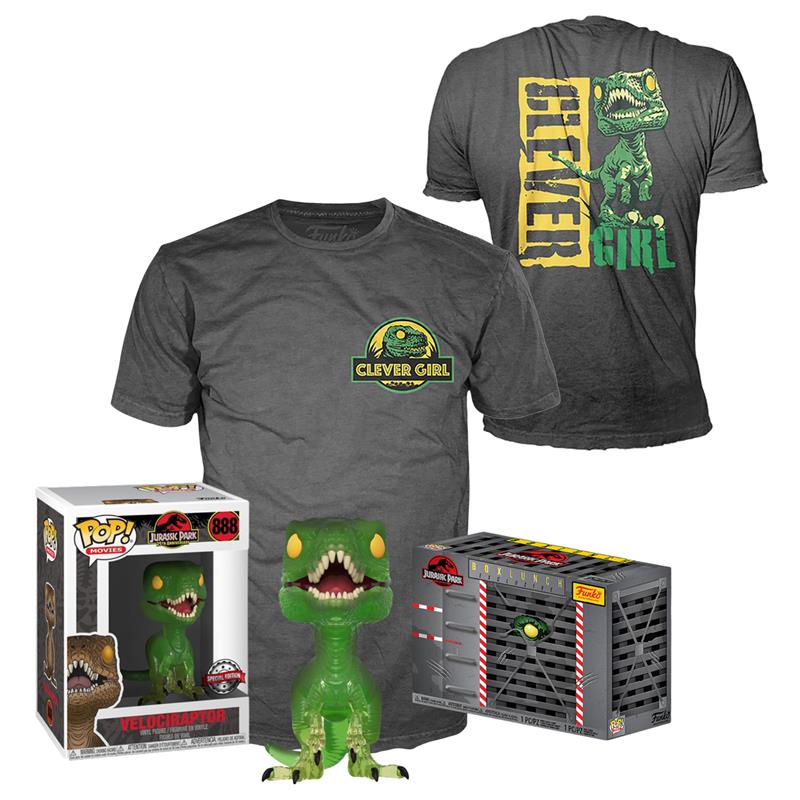 Набор Фигурка+Футболка Funko POP and Tee: Jurassic Park: Clever Raptor(GR/TRL)(S) 47628