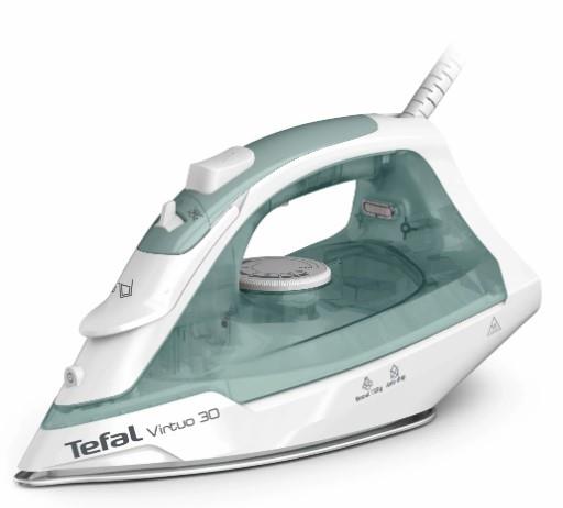 Праска Tefal Virtuo 30, 2000Вт, 240мл, паровий удар -120гр, постійна пара - 27гр, керам. підошва, біло-зелений