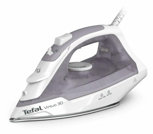 Праска Tefal Virtuo 30, 2000Вт, 240мл, паровий удар -120гр, постійна пара - 27гр, керам. підошва, сіро-фіолетовий