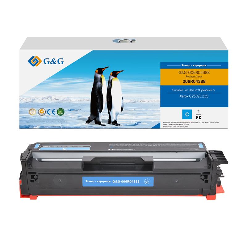 Картридж G&G для Xerox C230/C235 Cyan (1500 стор)
