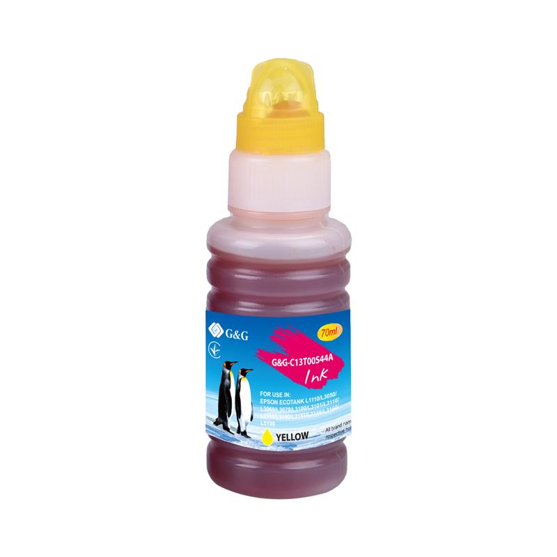 Контейнер з чорнилом G&G до Epson L3100, L3101, L3110, L3150, L3151, L1110, L3156, L3160, L5190 yellow 70мл