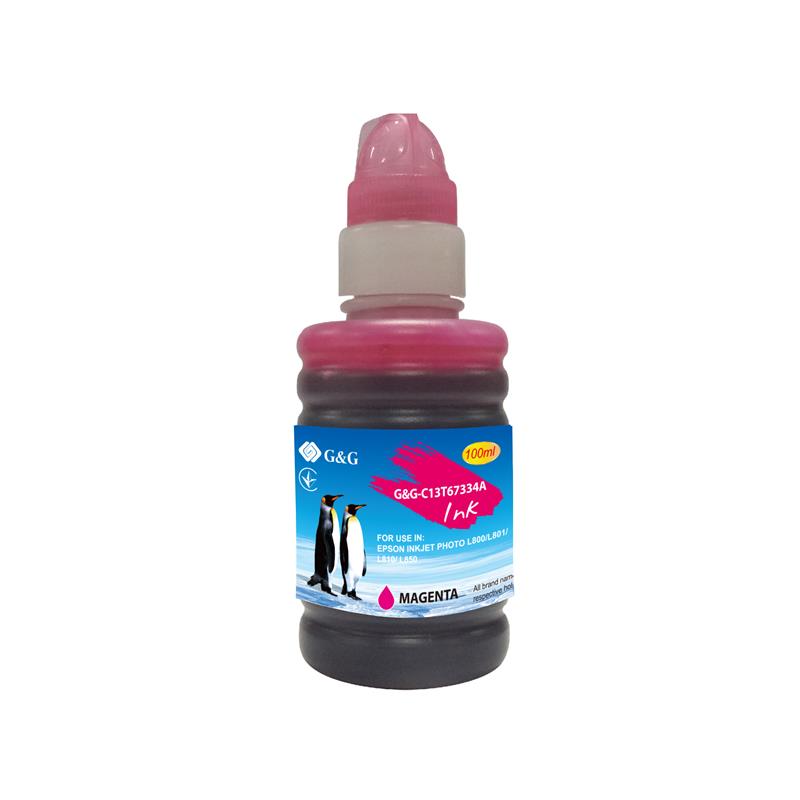 Контейнер з чорнилом G&G до Epson L1800/L800/L800/L805/L810/L850 magenta