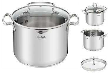 Каструля Tefal Duetto+, з кришкою, 6л, нержавіюча сталь