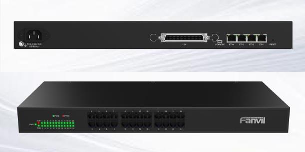 Шлюз VoIP Fanvil GA100-24R, RJ21x1, FXSx24 ports (RJ-11), 4xGE LAN, 24 concurrent calls, Mini USB x1, SIP/IMS, VPN, AGCD
