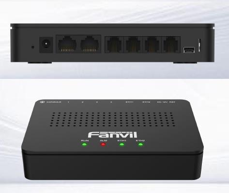 Шлюз VoIP Fanvil GA100-4, FXSx4 port, FEx2 LAN, 4 concurrent calls, Mini USB x1