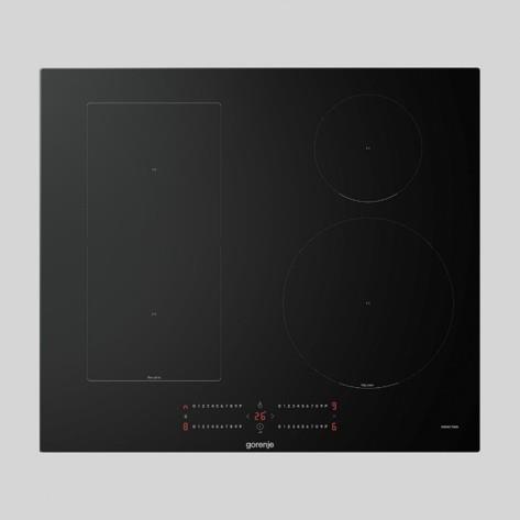 Варильна поверхня Gorenje індукційна, 60см, PowerBoost, TouchControl, BigZone, збільшена площа пригот, поєднання конфорок, чорний