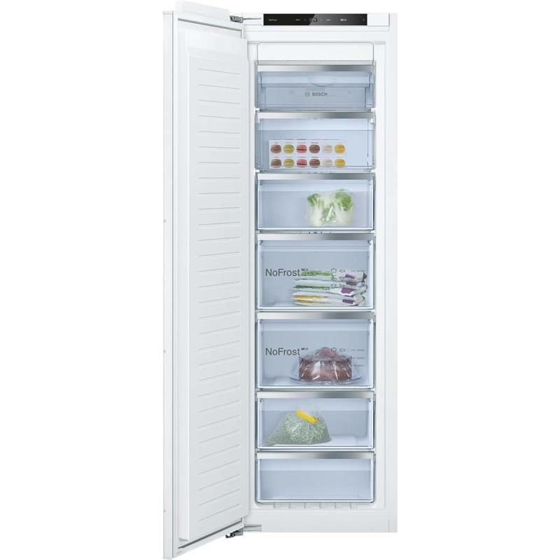 Морозильна камера Bosch вбудована, 177x55x55, 212л, 1дв., E, NF, білий