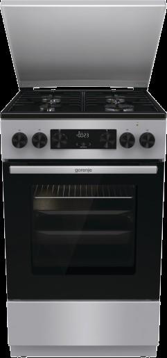Плита Gorenje комбінована, 70л, 50x60см, дисплей, IconLed, емальовані, нерж