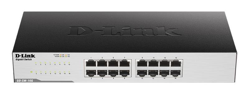 Комутатор D-Link GO-SW-16G 16xGE, Desktop, Некерований