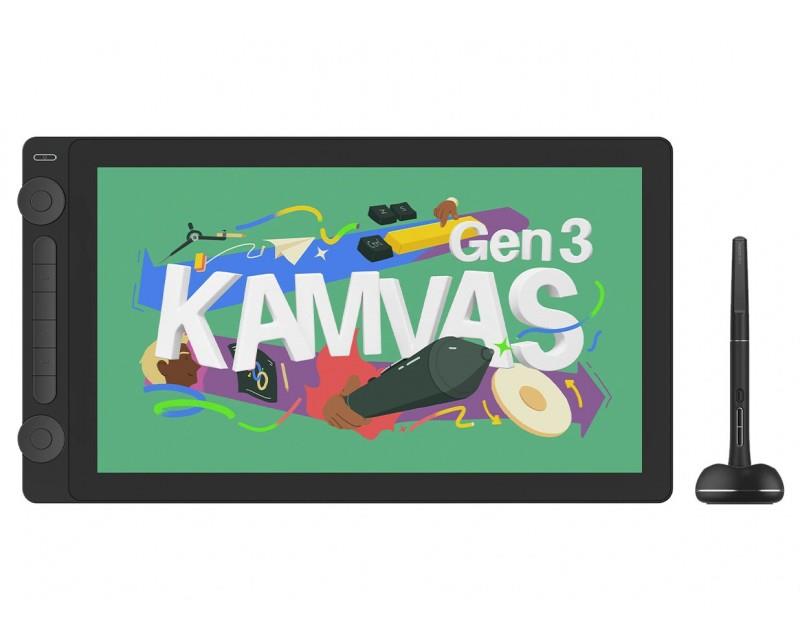 Графічний монітор Huion 15,8" Kamvas 16(G3), 2.5K, USB-C, чорний