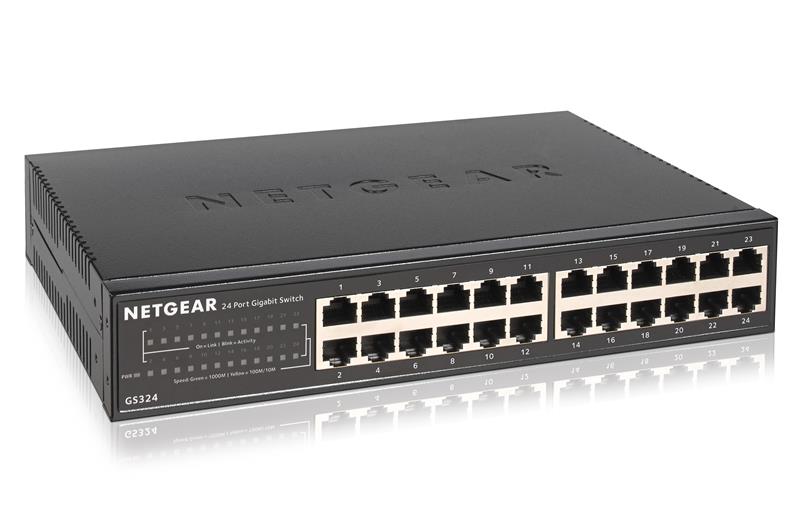 Комутатор NETGEAR GS324 24xGE, Некерований