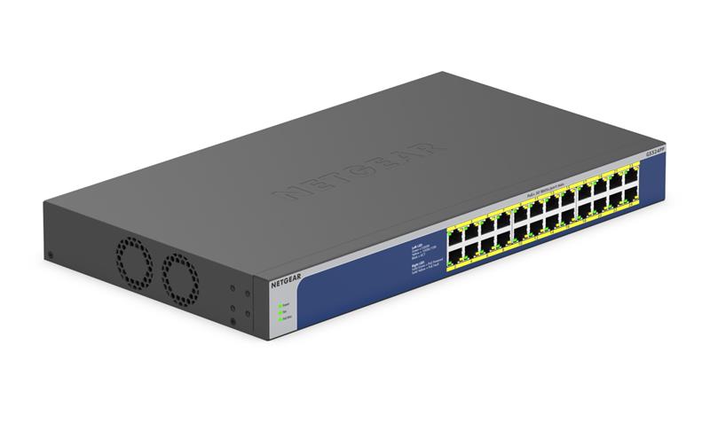Комутатор NETGEAR GS524PP 24xGE PoE, 300Вт, Некерований