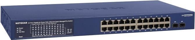 Комутатор NETGEAR GS724TP 24xGE PoE, 2xSFP, 190Вт, Керований L2