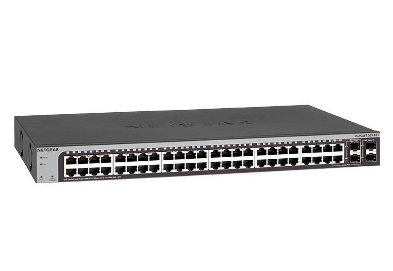 Комутатор NETGEAR GS748Tv5 48x1GE, 2xSFP, 2x combo, керований L2+