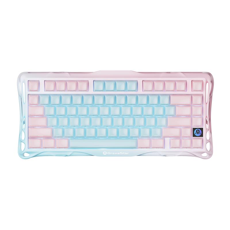 Клавіатура механічна GravaStar Mercury K1 Lite 80keys, GravaStar x BSUN Grey, BT/WL/USB, Aurora Mist