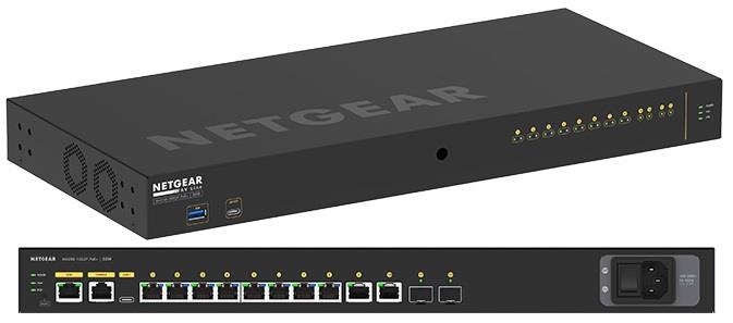 Комутатор NETGEAR M4250-10G2F-POE+ (GSM4212P) 10xGE (8xPoE), 2xSFP, 125Вт, AV Line, Керований L2