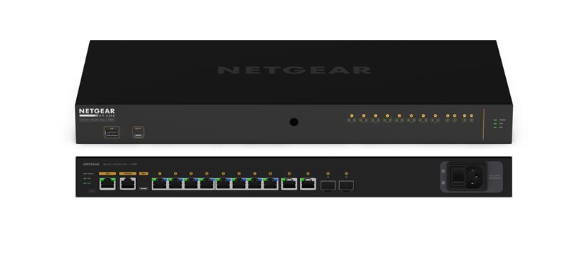 Комутатор NETGEAR M4250-10G2XF-PoE+ (GSM4212PX) 8x1GE PoE+(240Вт), 2x1GE, 2xSFP, AV Line керований L2