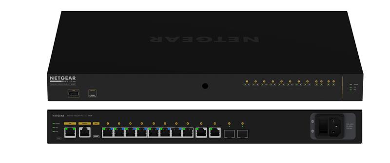 Комутатор NETGEAR M4250-10G2XF-PoE++ (GSM4212UX) 8x1GE Ultra90 PoE++ (720Вт), 2x1GE, 2xSFP, AV Line керований L2