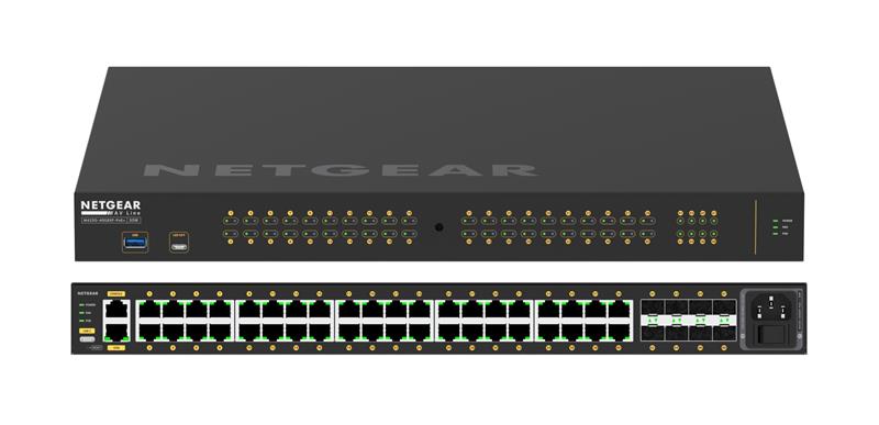 Комутатор NETGEAR M4250-40G8XF-PoE+ (GSM4248PX), 40x1GE PoE+(960Вт), 8xSFP+, AV Line керований L2