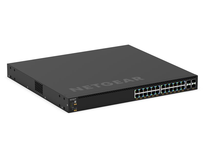 Комутатор NETGEAR M4350-24G4XF (GSM4328), 24x1G PoE+, 648Вт(можливо збільшити до 720Вт), 4xSFP+, керований L3 з можливістю стекування