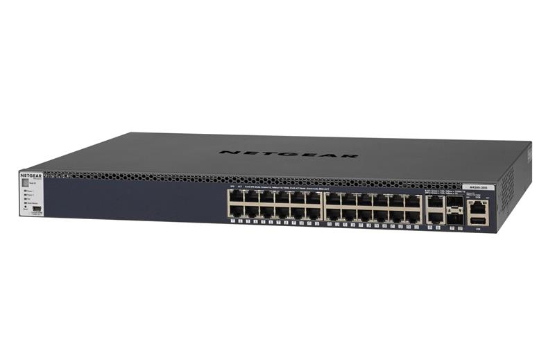 Комутатор NETGEAR M4300-28G (GSM4328S) 24x1GE, 2x10GE, 2xSFP+, керований L3 з можливістю стекування