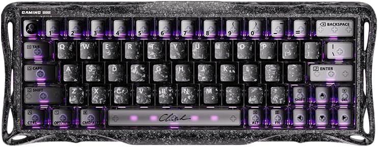 Клавіатура магнітна GravaStar Mercury V60 Pro 60keys, UFO Magnetic Gaming, 8K, USB-A, RGB, Cyber Frost Black