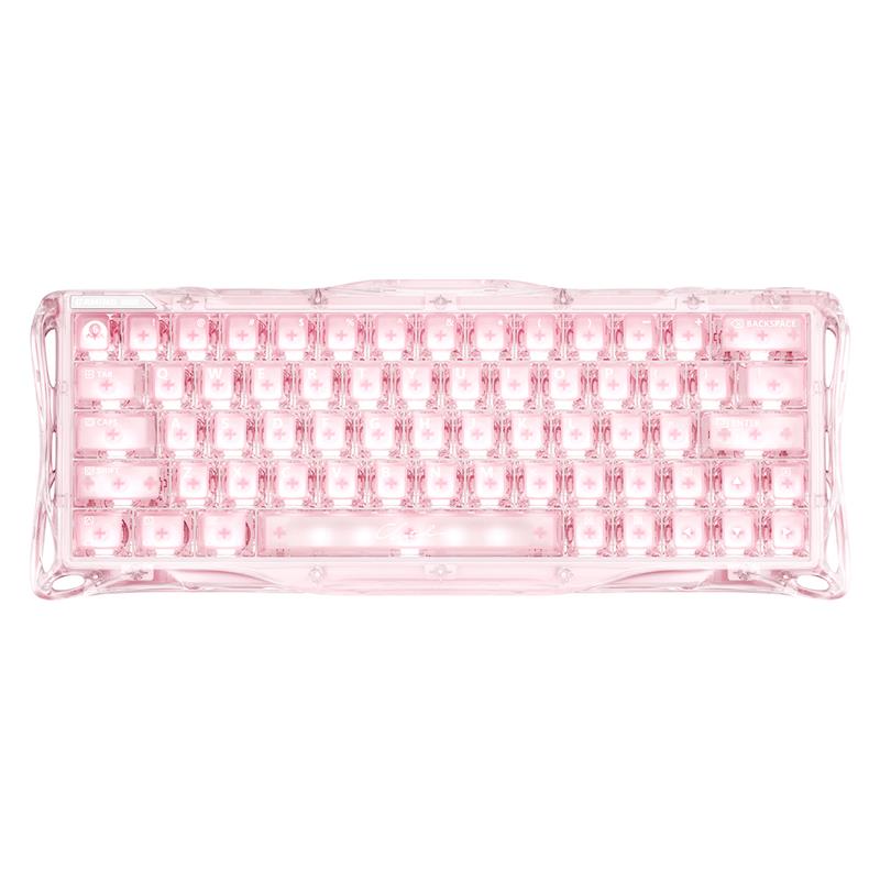 Клавіатура магнітна GravaStar Mercury V60 60keys, UFO Magnetic Gaming, 8K, USB-A, RGB, Crystal Rose