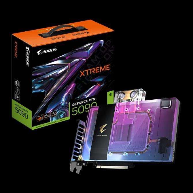 Відеокарта GIGABYTE GeForce RTX 5090 32GB GDDR7 AORUS EXTREME Waterforce WB під систему водного охолодження