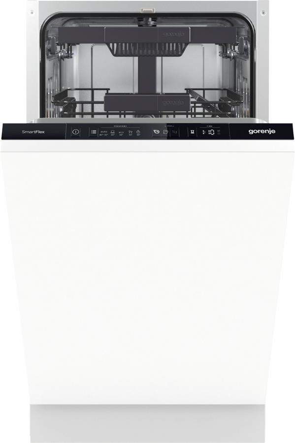 Посудомийна машина Gorenje вбудовувана, 11компл., D, 45см, інвертор, 3й кошик, білий