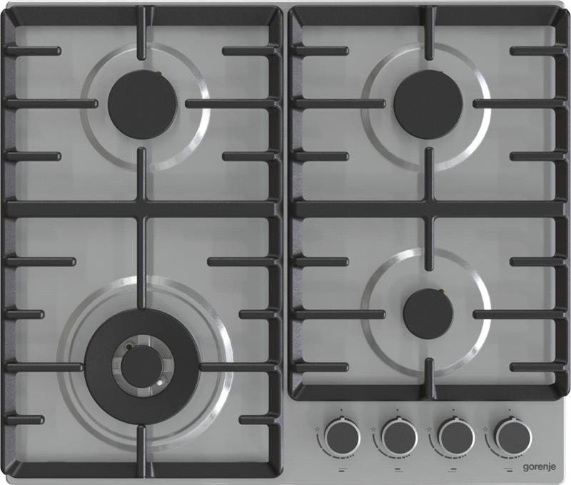 Варильна поверхня Gorenje газова, 60см, чавун, нерж