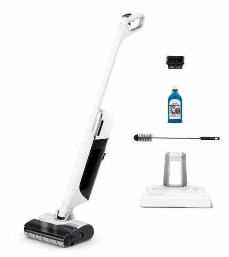 Пилосос Rowenta безпровідний миючий X-Clean 12, 21000Па, конт пил -0.72л, конт для води-0.79л, автон. робота до 65хв, вага-7.77кг, НЕРА, білий
