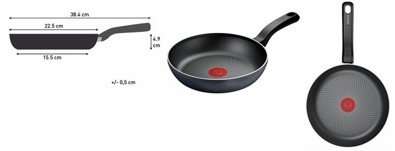 Сковорода Tefal So' Light, 22см, алюміній, бакеліт чорний