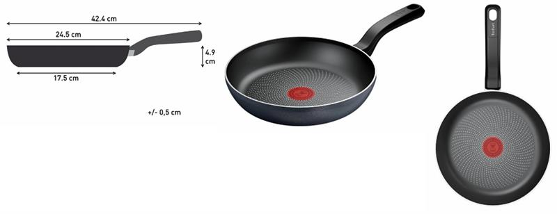Сковорода Tefal So' Light, 24см, алюміній, бакеліт чорний