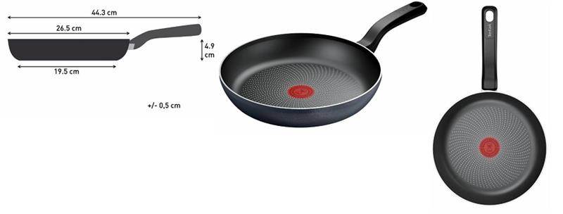 Сковорода Tefal So' Light, 26см, алюміній, бакеліт, чорний