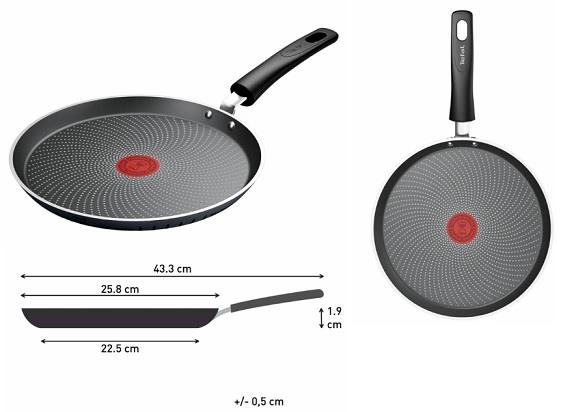 Сковорода для млинців Tefal So' Light, 25см, алюміній, бакеліт, чорний