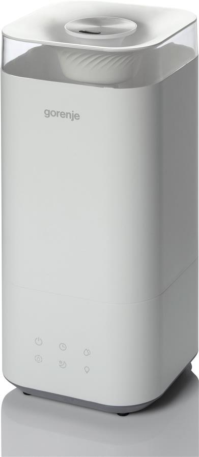 Зволожувач повітря Gorenje H50W 5 л, 20 м2, ультразвуковий, верхня затока, LED дисплей, автовідключення, аромакапсула, холодна пара, білий