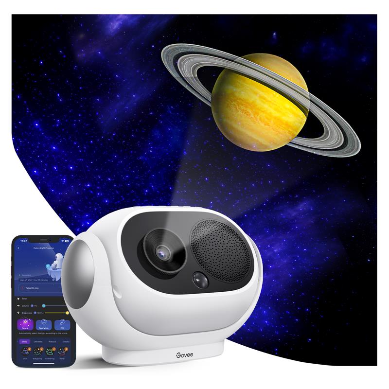Зірковий проектор Govee H6092 Galaxy Star Projector, RGB, WI-FI/Bluetooth, білий