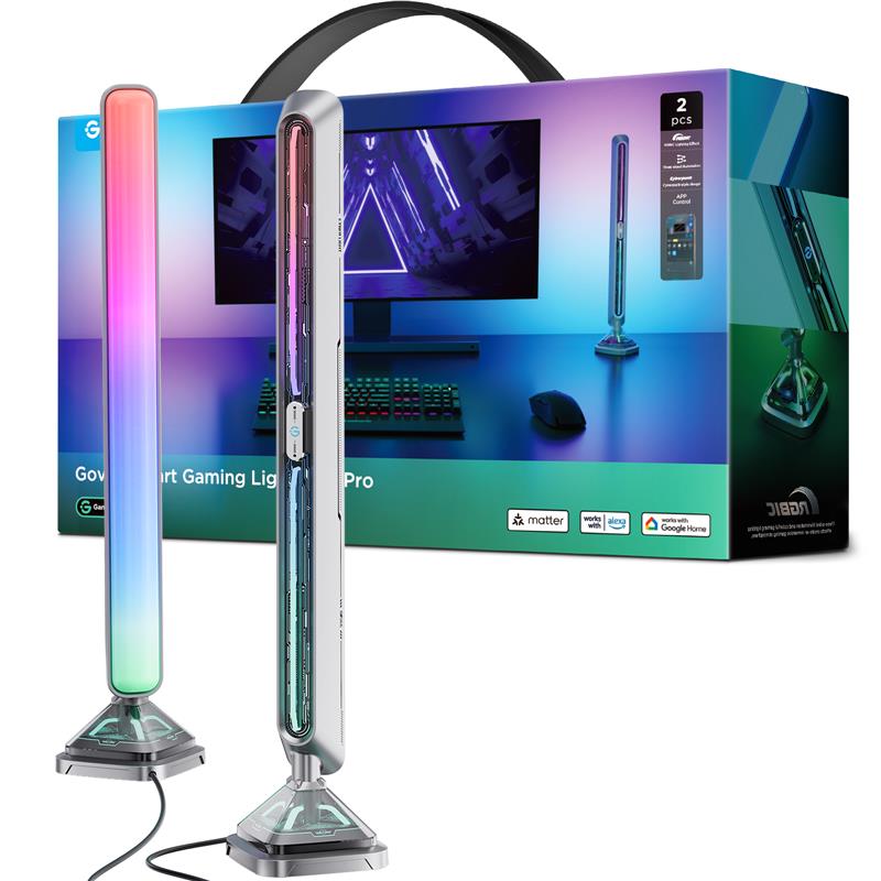 Набір адаптивного підсвічування Govee H6048 Govee Gaming Light Bars Pro, RGBIC, WI-FI/Bluetooth, чорний