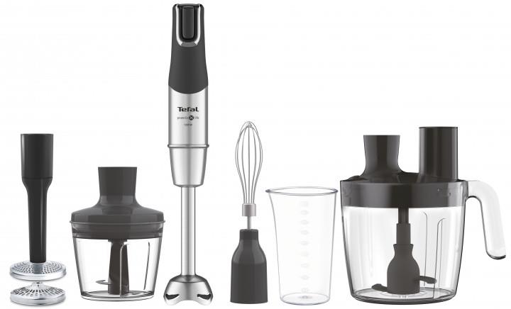 Блендер Tefal заглибний Infiny Force Pro, 1200Вт, 9в1, чаша-800мл, чопер-500мл, спіралайзер, турборежим, чорний