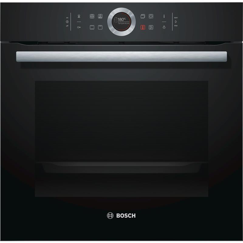 Встраиваемый электрический духовой шкаф Bosch HBG633BB1 - Ш-60см/10реж/71 л./диспл/черный