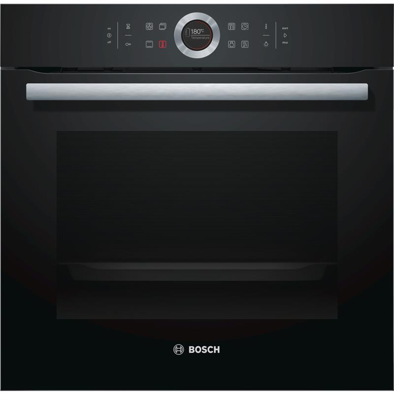 Встраиваемый электрический духовой шкаф Bosch HBG635BB1 - Ш-60см/10реж/71 л./каталит./диспл/черн