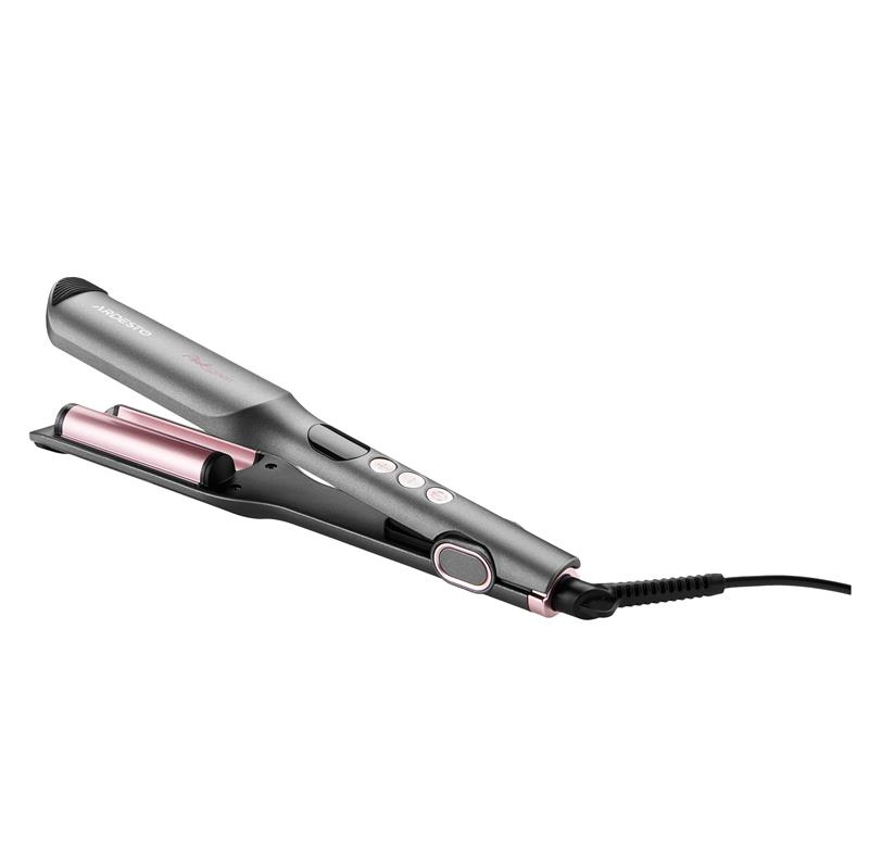 Плойка для завивки волосся ARDESTO Pink Touch, 55Вт, 100-200C, кераміка, сірий+рожевий