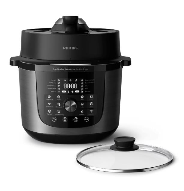 Мультипіч Philips Series 3000 1000Вт, чаша-6.0л, сенсорне управл., 12 авто. програм, аксесуари , пластик/метал, чорний