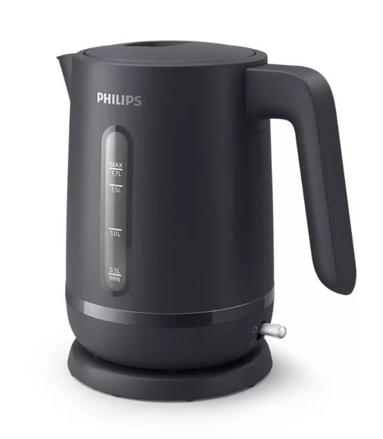 Електрочайник Philips Series 1000, 1,7л., Strix, пластик, мат, чорний