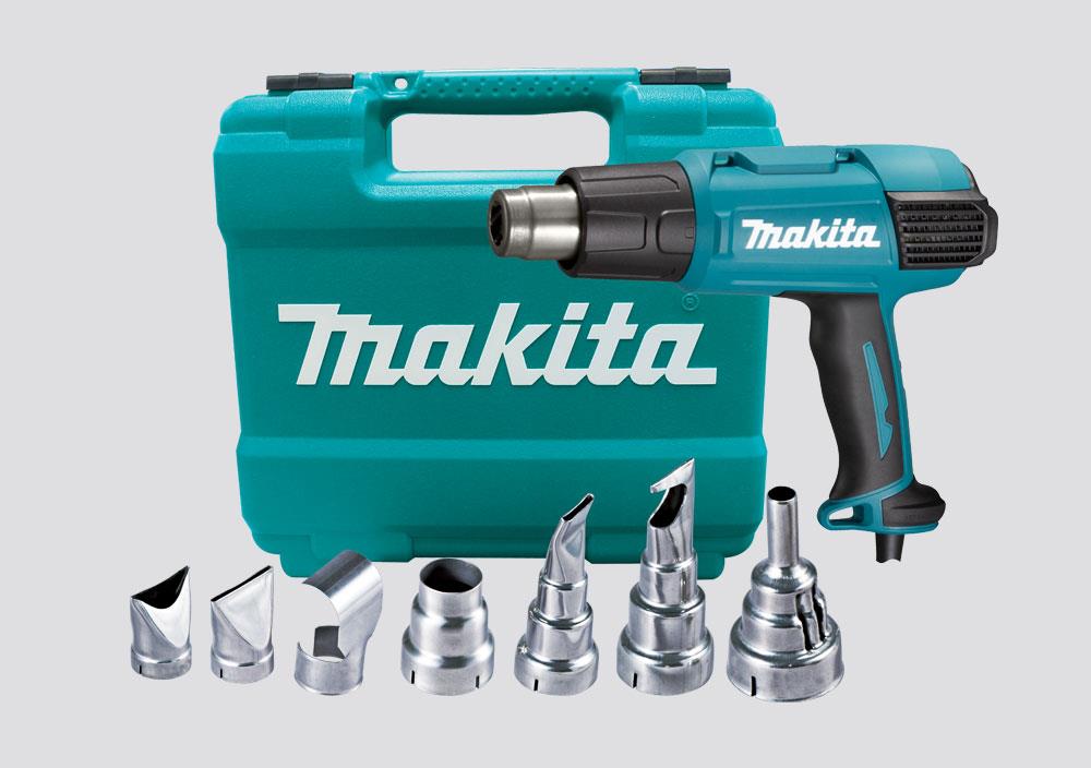 Фен будівельний Makita HG6531CK 2000Вт 50-650°C 200-550л/хв 0.6кг