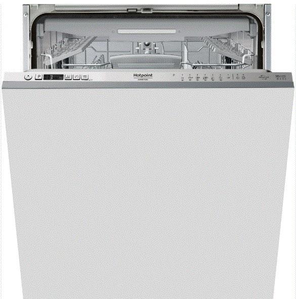 Посудомийна машина Hotpoint вбудована, 14компл., E, 60см, дисплей, інвертор, 3й кошик, білий
