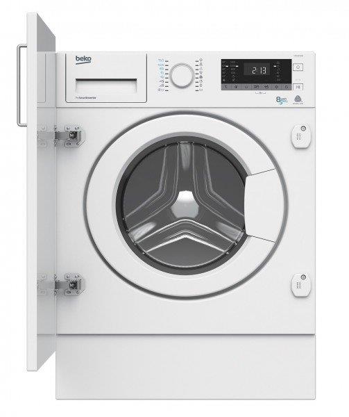 Встраиваемая стирально-сушильная машина Beko HITV8733B0 - 54 см./8кг/5 кг/1400 об./16 прогр/белый