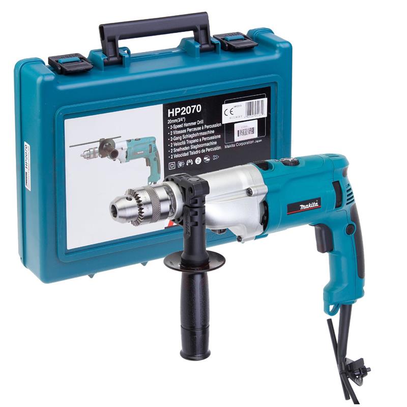 Дриль ударний Makita HP2070 1010Вт зубчастий патрон 13мм 0-1200·2900об/хв 2.6кг
