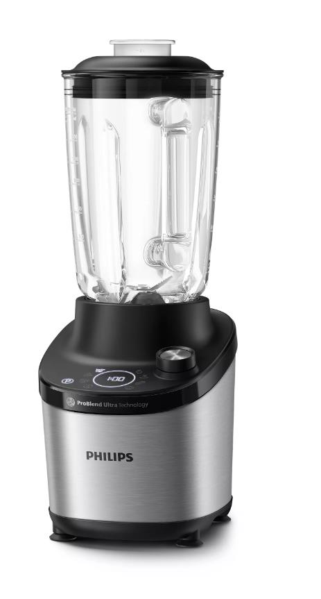 Блендер PHILIPS стаціонарний 1500Вт, чаша-2000мл, скло, чорний