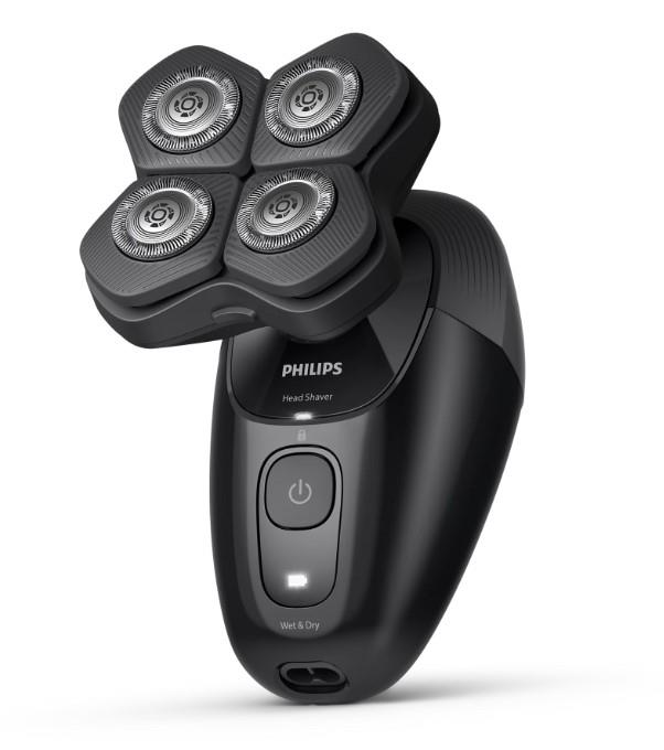 Бритва електр. для голови Philips роторна Pro Series 5000, бритв.головок-4, Li-Ion, сух.+волог., чорний